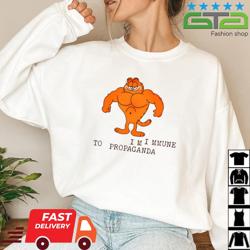 Garfield I'm Immune To Propaganda Shirt