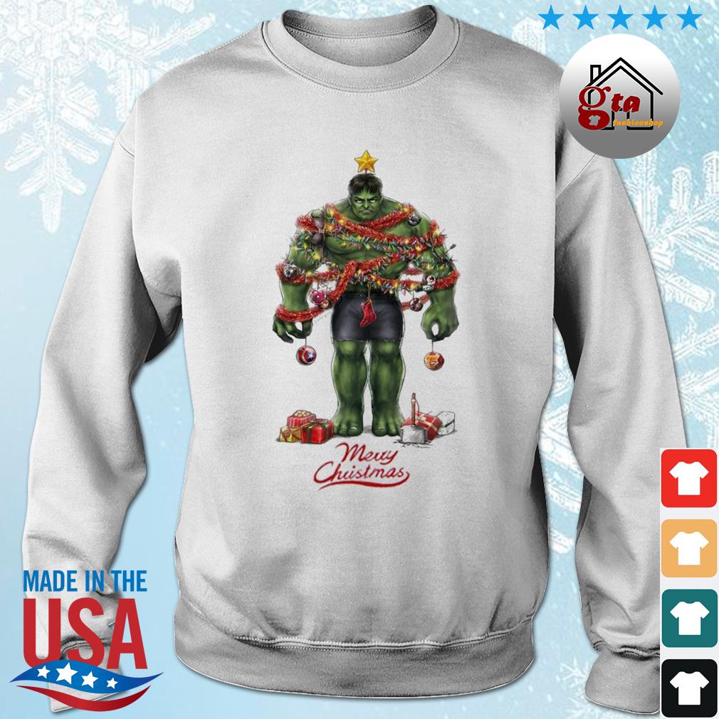 Green Hulk Christmas Tree Christmas 2022 Sweater