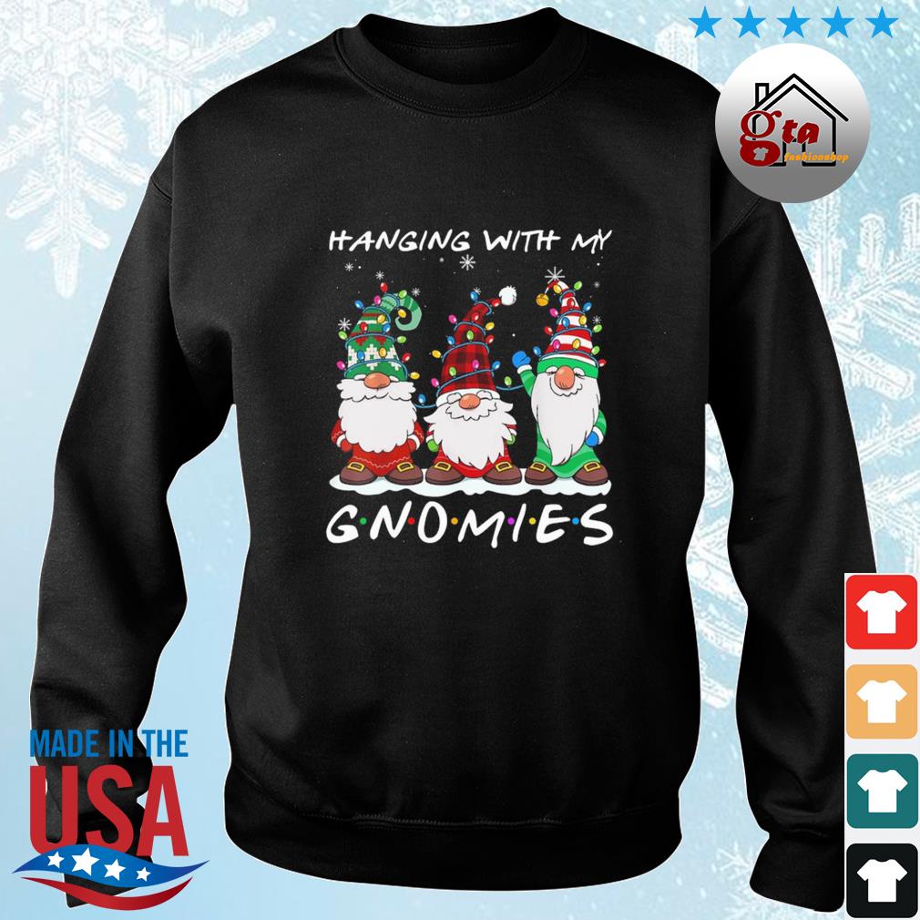 Hanging With My Gnomies Christmas Lights Funny Christmas 2022 Sweater