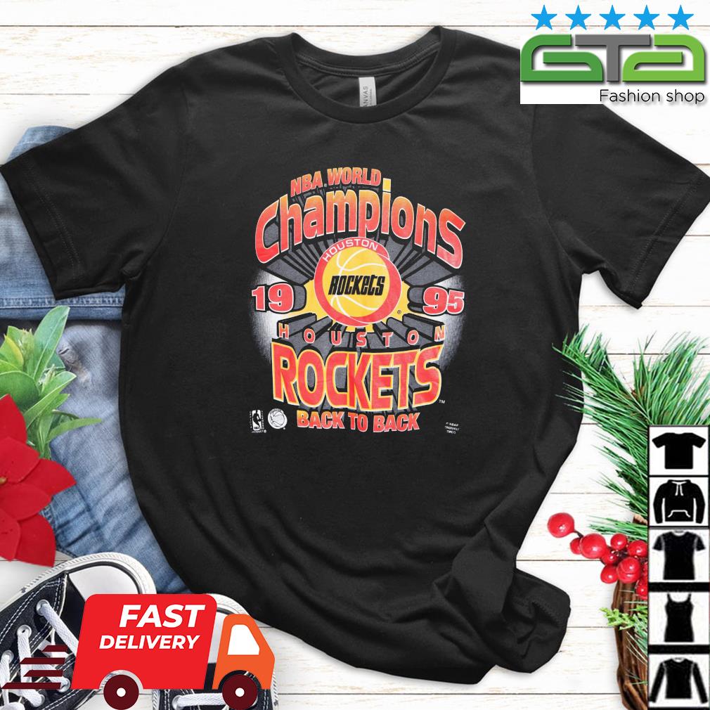 Houston Rockets NBA World 1995 Champions Back To Back Vintage Shirt