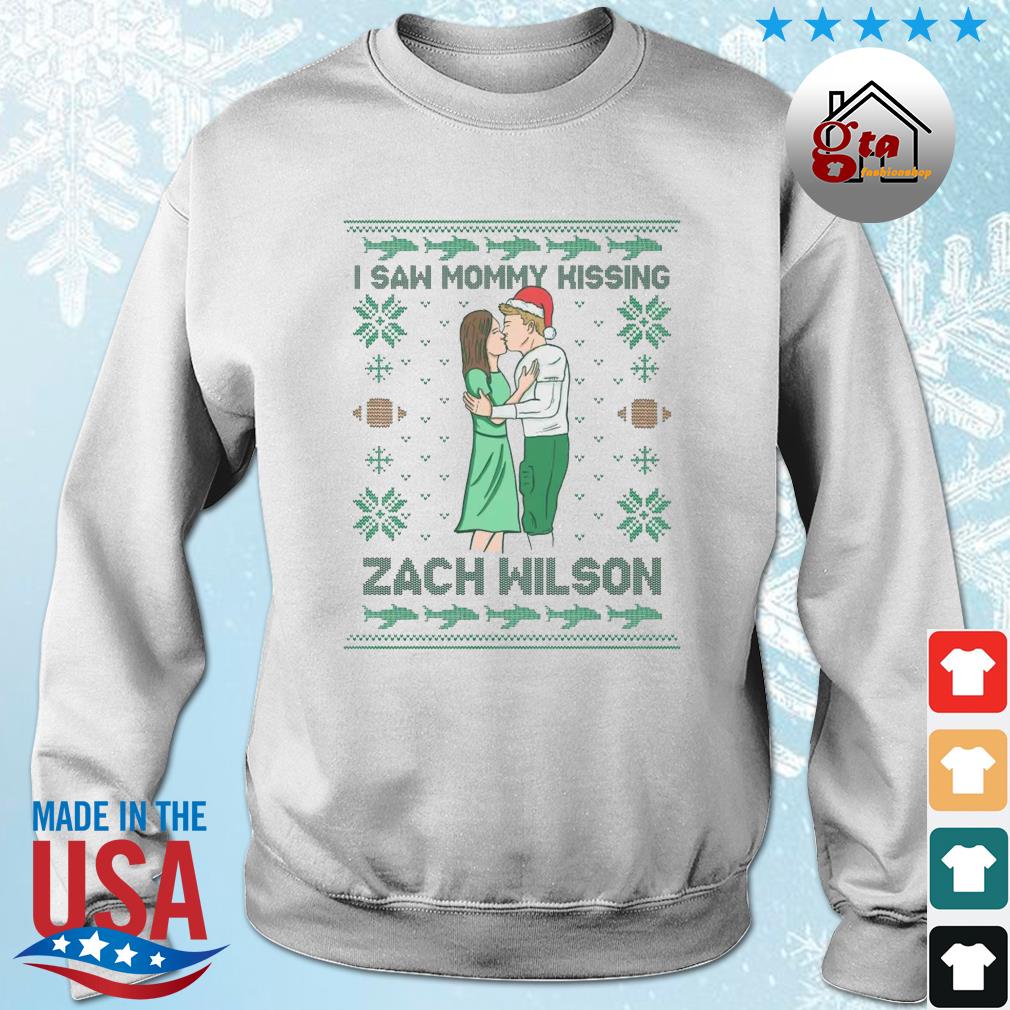 I saw Mommy kissing Zach Wilson Ugly Christmas shirt, hoodie, sweater, long  sleeve and tank top