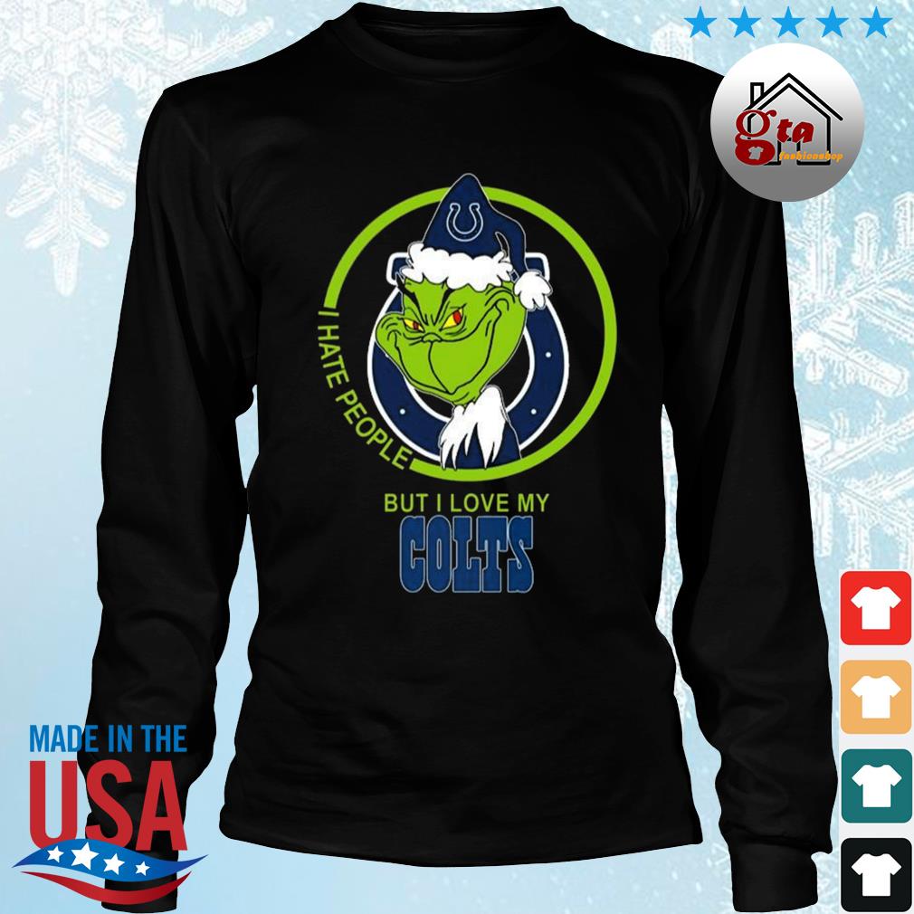 Funny Grinch Nfl Fan Team Football Indianapolis Colts Christmas shirt,  hoodie, sweater, long sleeve and tank top