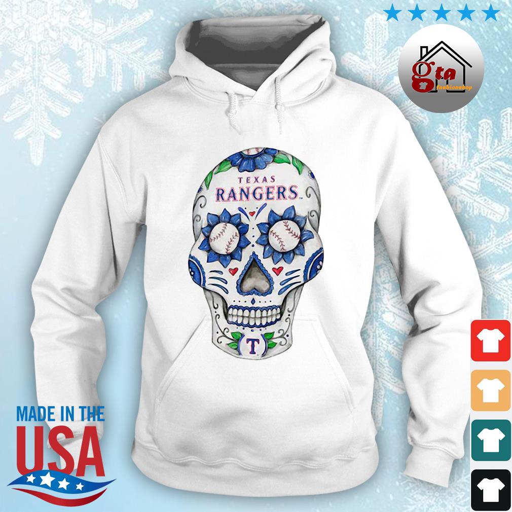 Sugar Skull Texas Rangers Tiny Turnip White T-Shirt, hoodie, sweater, long  sleeve and tank top