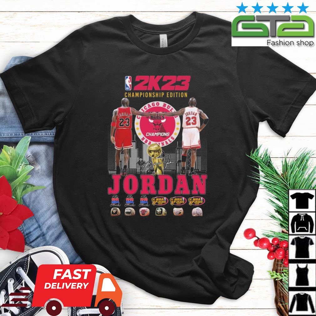 Jordan Chicago Bulls NBA Finals 2k23 Championship Edition Signature Shirt