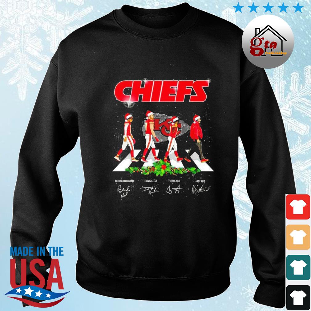 Kansas City Chiefs Christmas Abbey Road Signatures 2022 Sweater