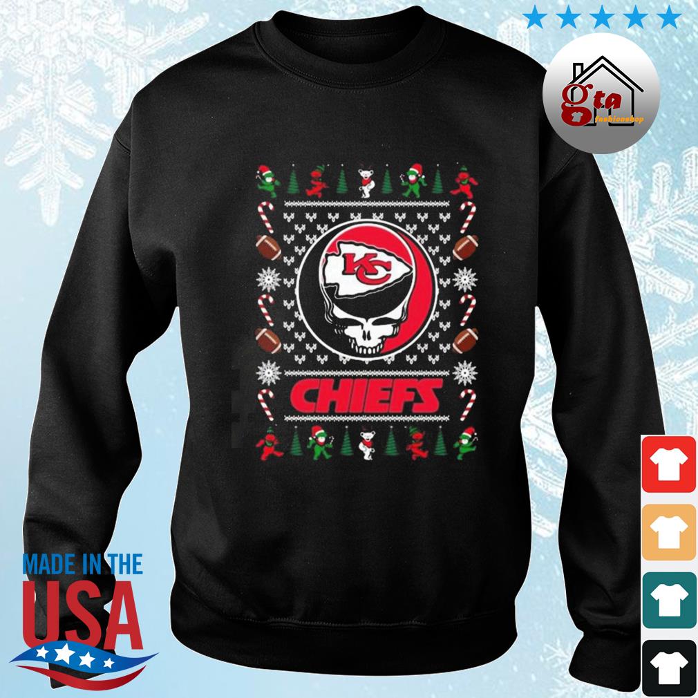 Kansas City Chiefs Grateful Dead Ugly Christmas 2022 Sweater