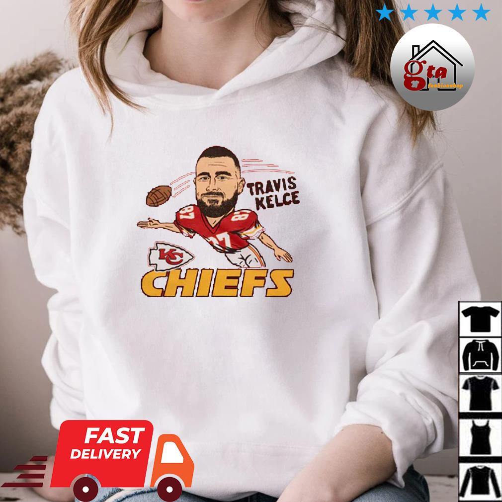 Men's Kansas City Chiefs Travis Kelce Homage Gold Caricature