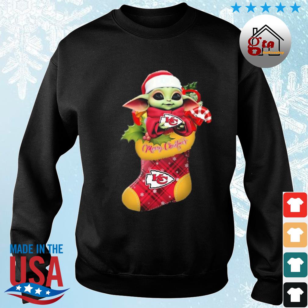 Merry Christmas Baby Yoda Hug Kansas City Chiefs 2022 Sweater