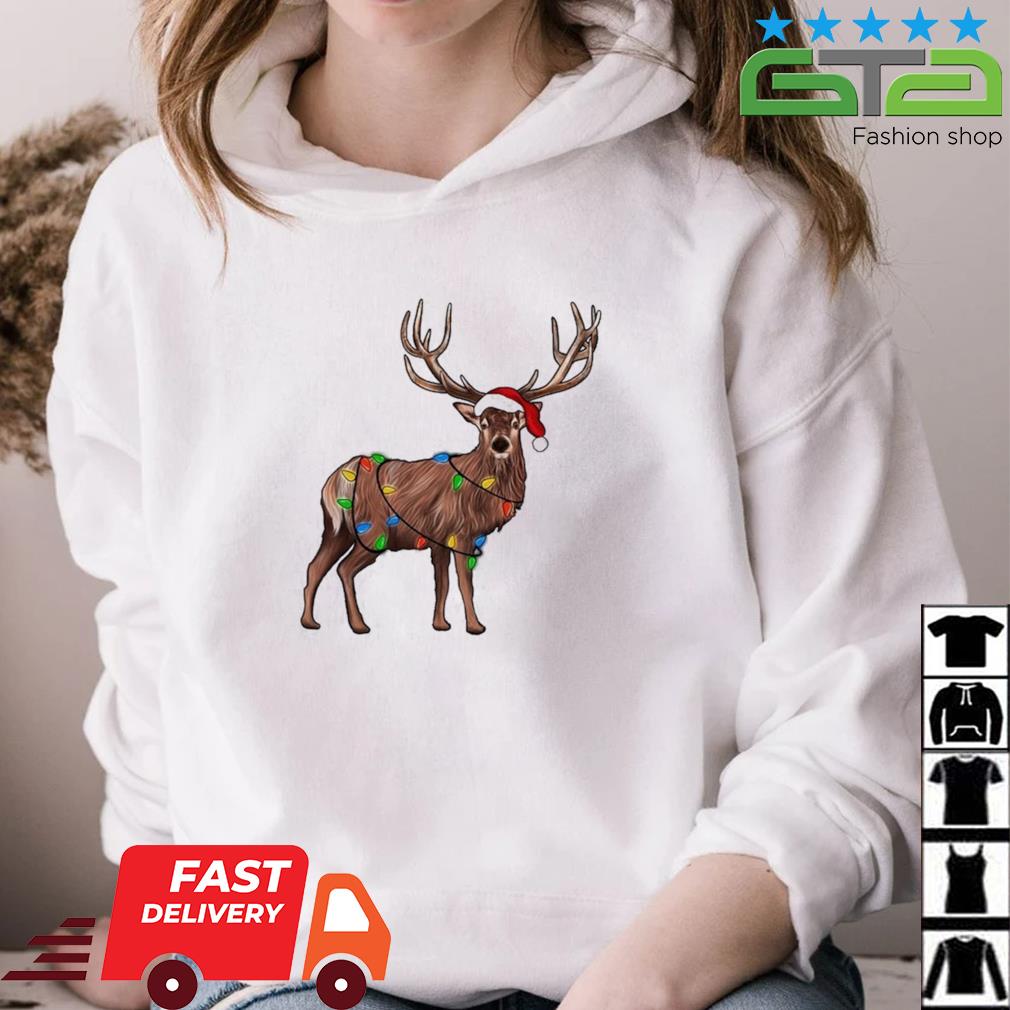 reindeer hooded sweater
