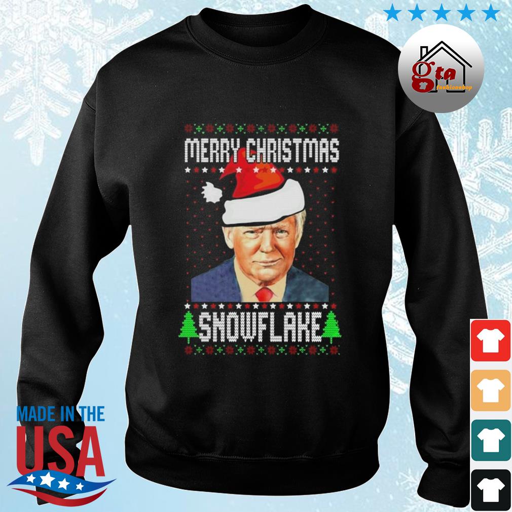 Merry Christmas Snowflake Trump Ugly Christmas 2022 Sweater