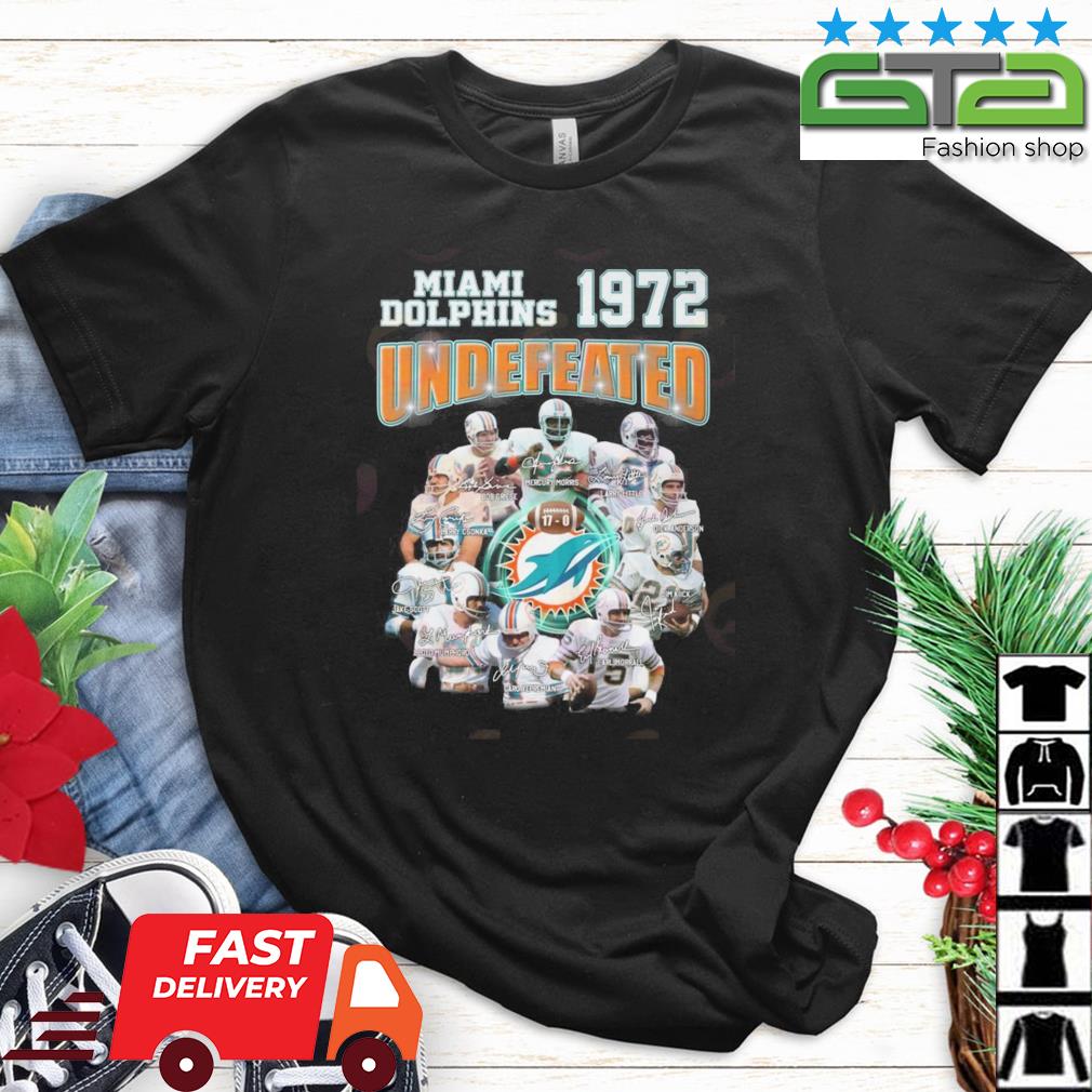 Miami Dolphins 1972 Undefeated Signatures Shirt