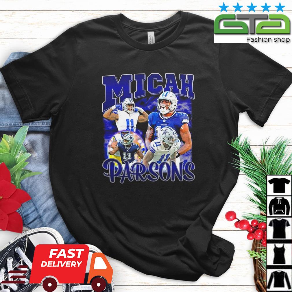 Dallas Cowboys Micah Parsons T-Shirt from Homage. | Officially Licensed Vintage NFL Apparel from Homage Pro Shop.