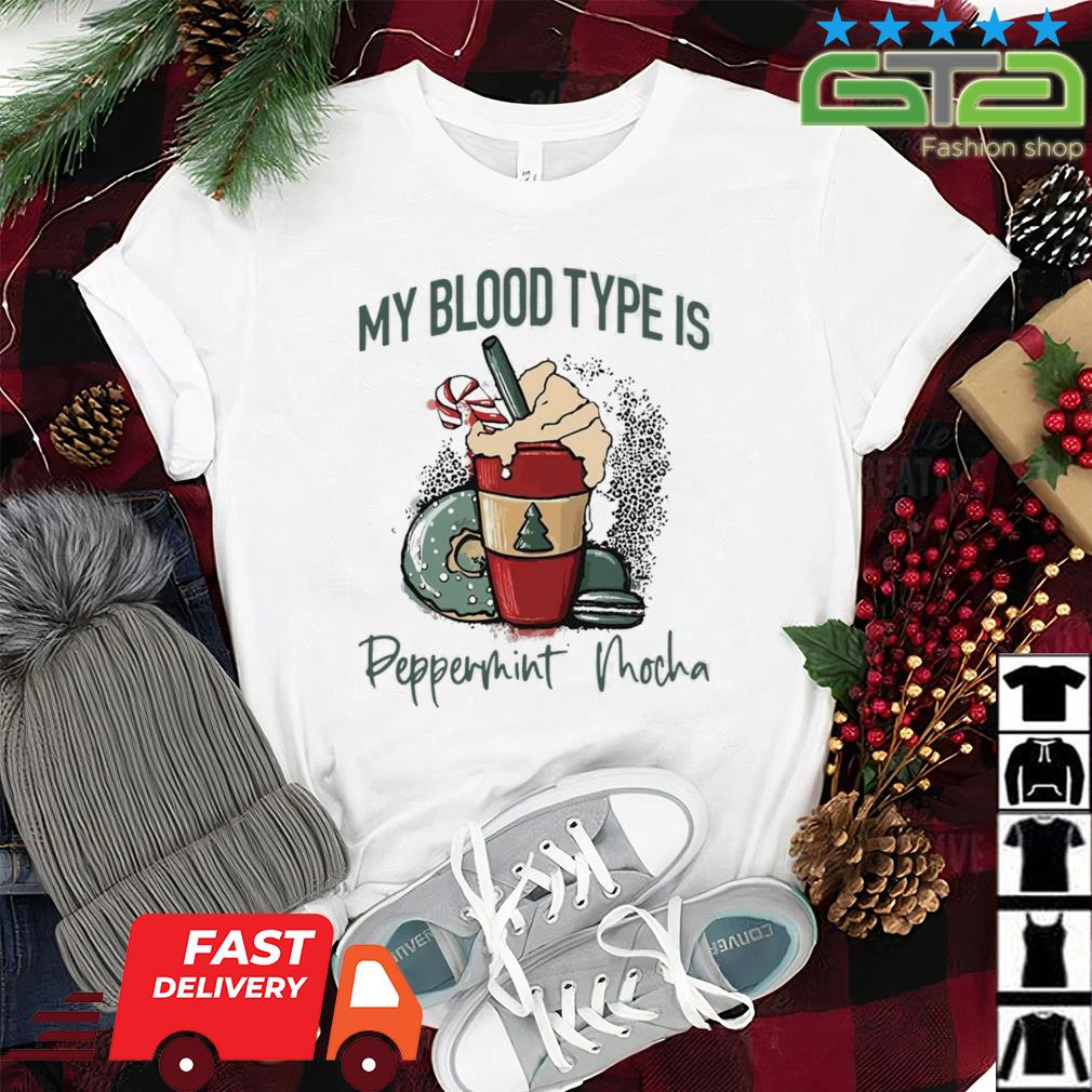 My Blood Type Is Peppermint Mocha Christmas Sweater