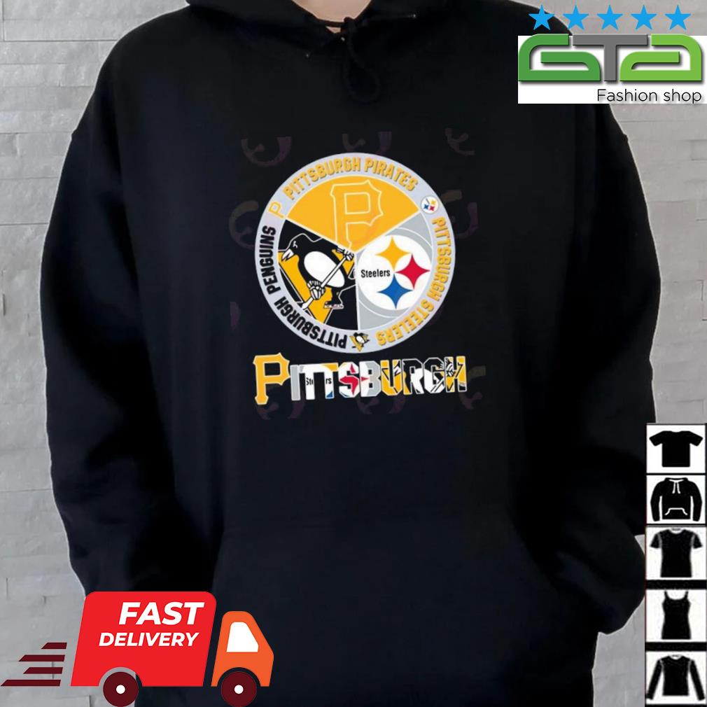 Pittsburgh Steelers Pittsburgh Penguins and Pittsburgh Pirates shirt,  hoodie, sweater, long sleeve and tank top