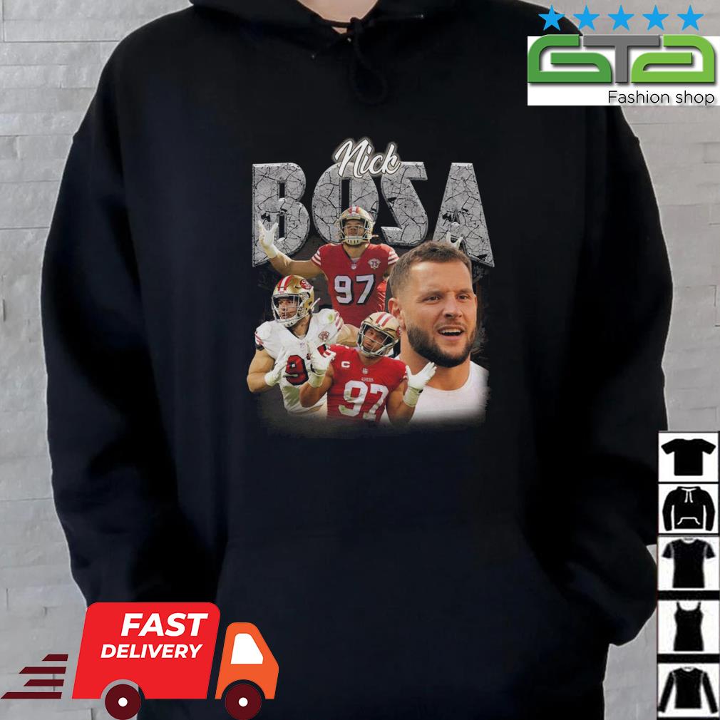 Nick Bosa San Francisco Football Sweatshirt San Francisco 49Ers Super Bowl  Appearances San Francisco 49Ers Play By Play 44 San Francisco 49Ers Shirt  American Football - Revetee