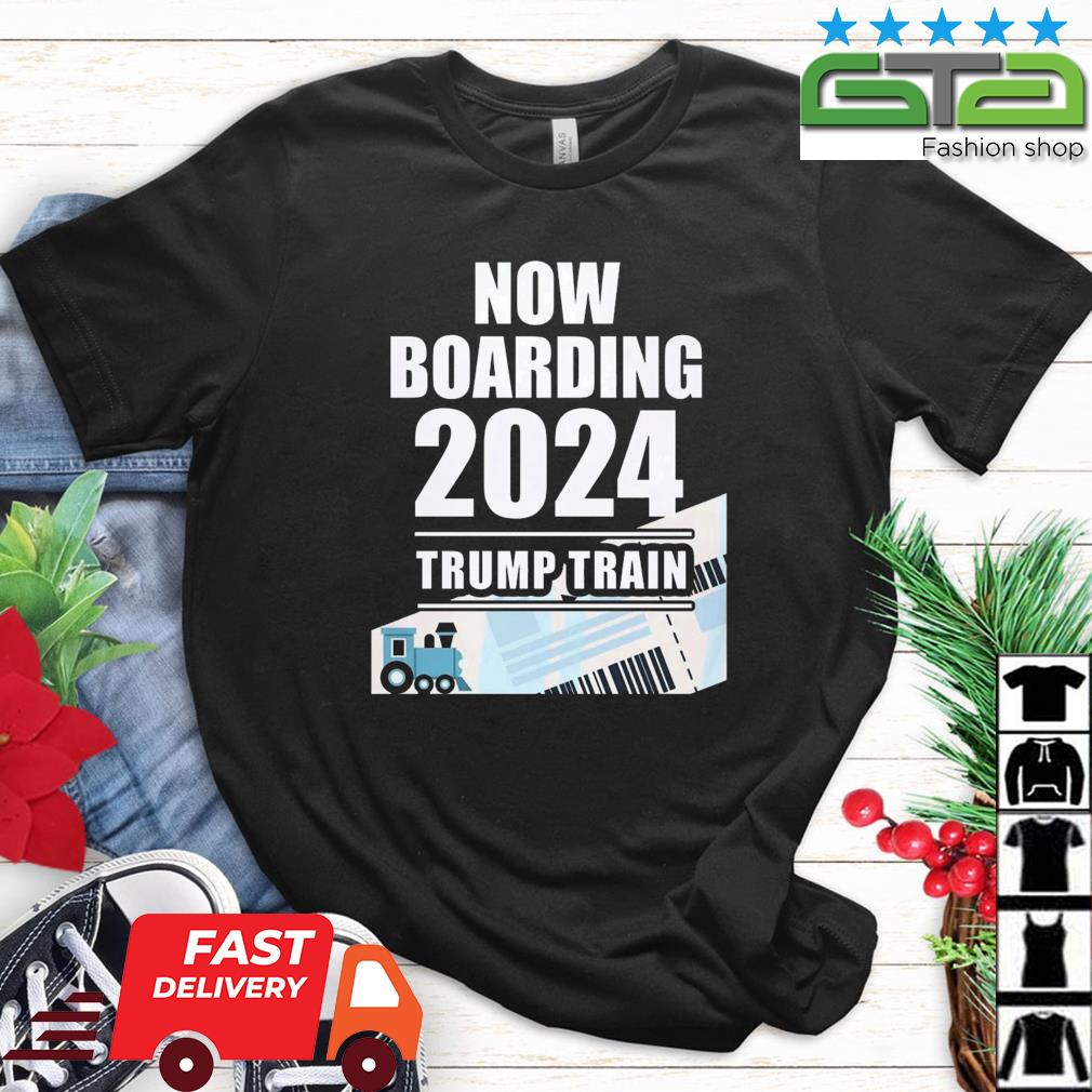 Now Boarding 2024 Trump Train Pro-Trump Anti-Biden President Trump Shirt