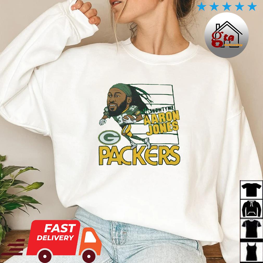 Packers Showtyme Aaron Jones Homage Caricature Player Shirt, hoodie,  sweater, long sleeve and tank top