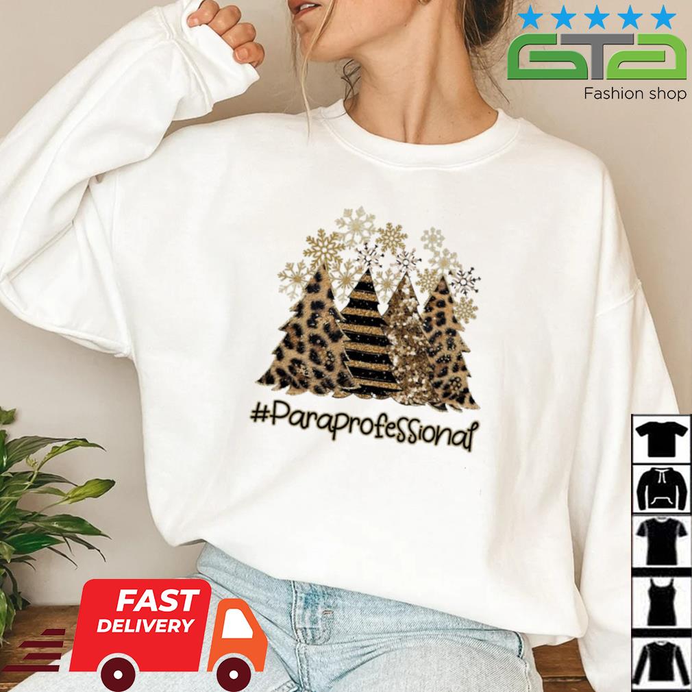 Paraprofessional Leopard Tree Christmas Sweater