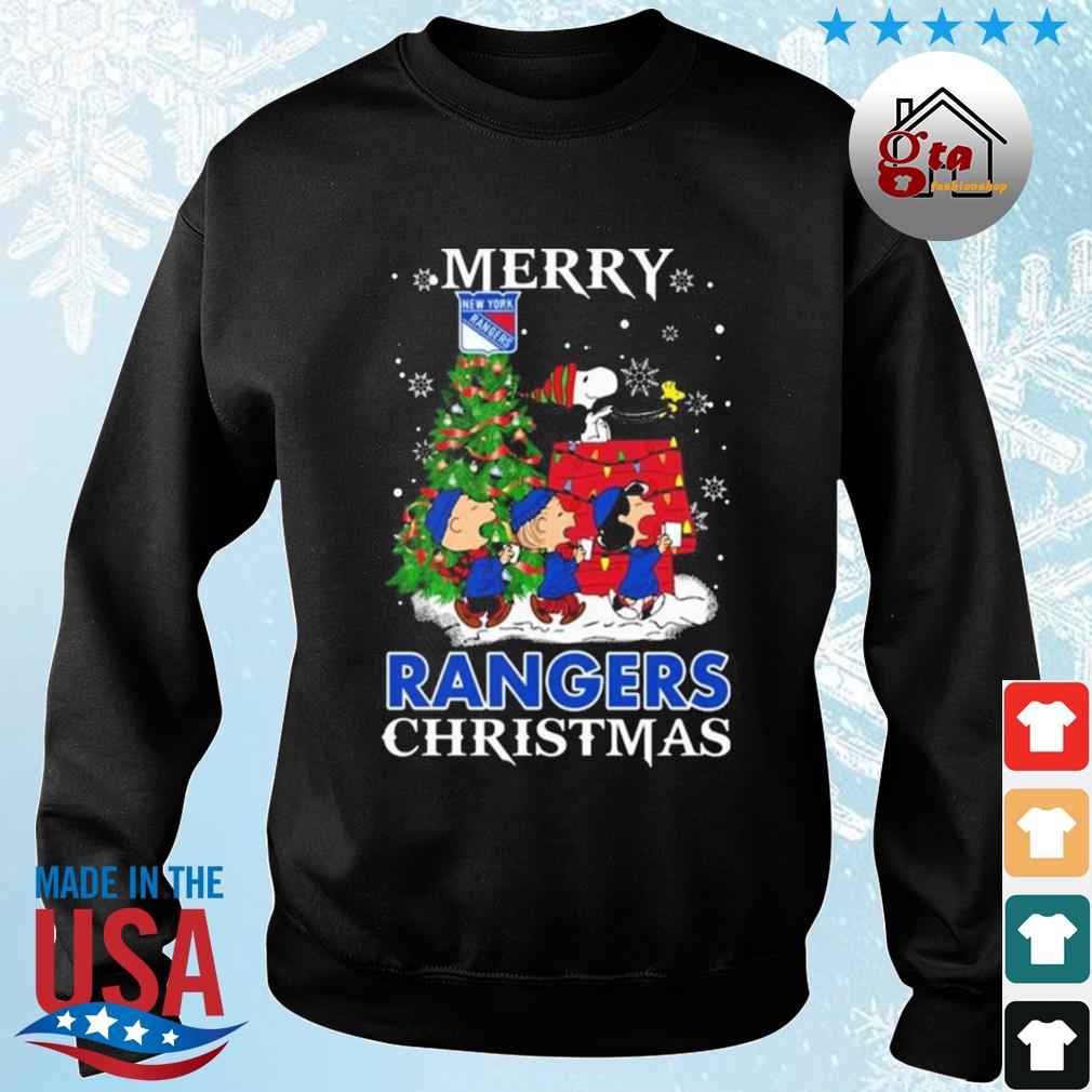 Peanuts Snoopy Merry New York Rangers Christmas 2022 Sweater