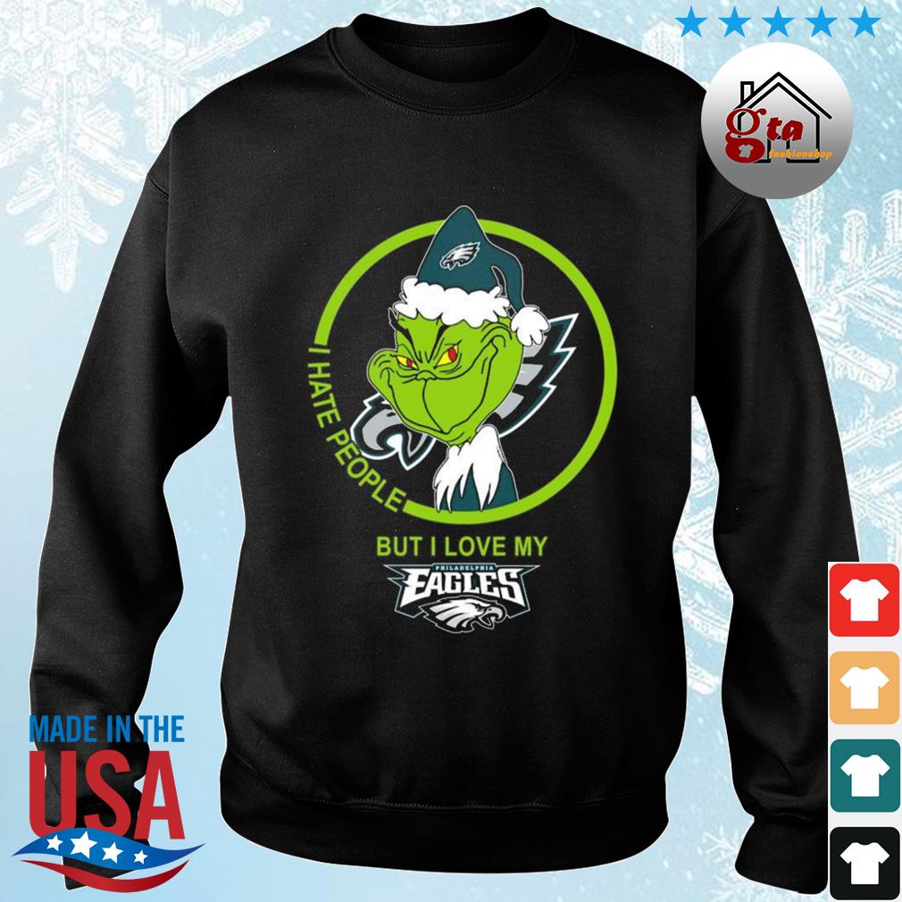 Grinch NFL Official Team Football Philadelphia Eagles Shirt Women Men Gift  S-6XL Cotton, hoodie, sweater, long sleeve and tank top