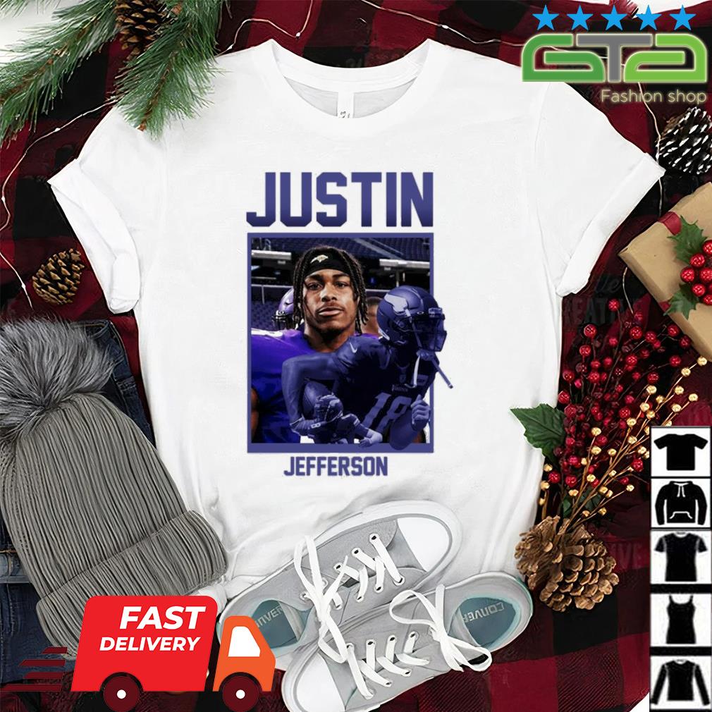 Purple Portrait Justin Jefferson Football Players2022 Shirt