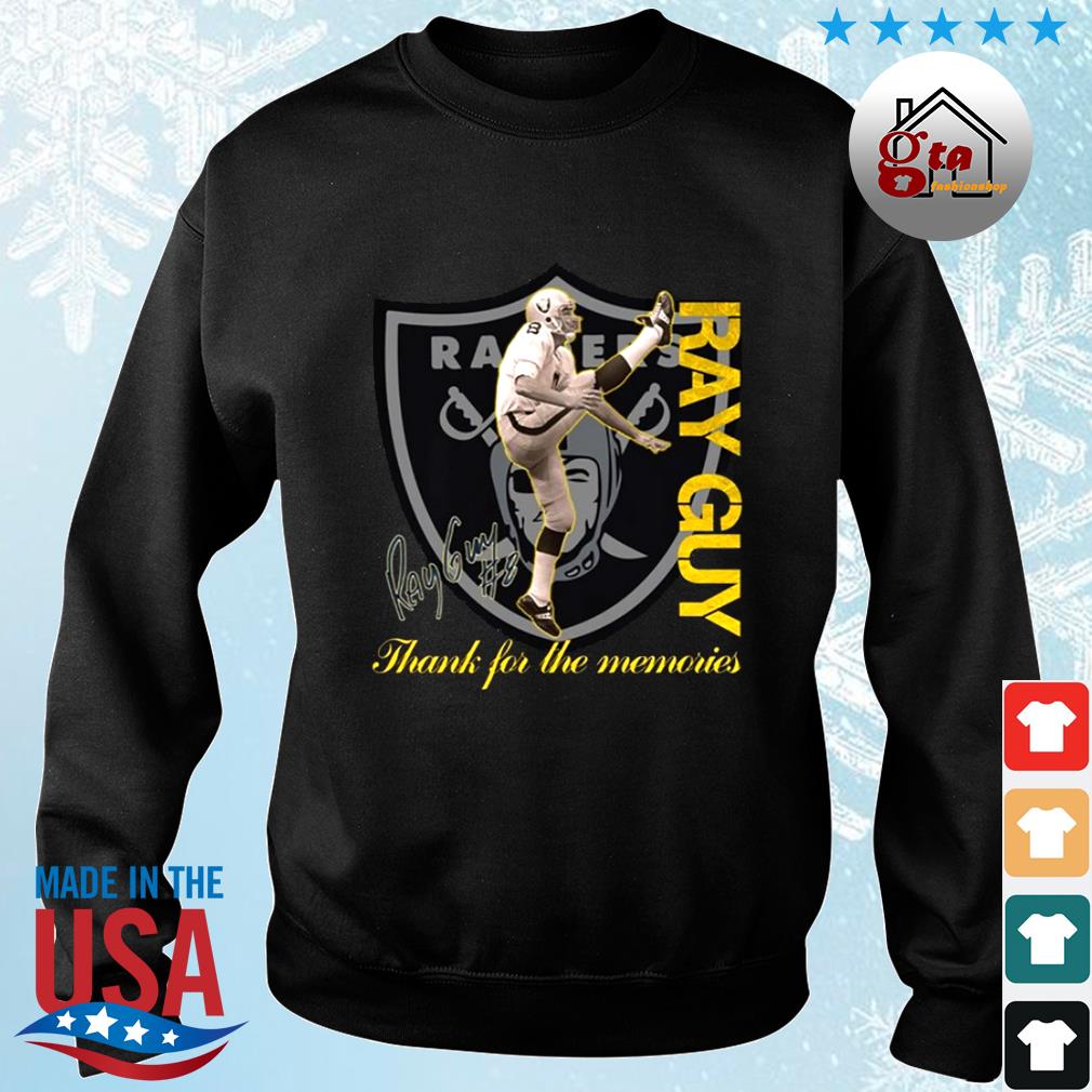 Ray Guy American Football Thank For The Memories Raider For Life Shirt