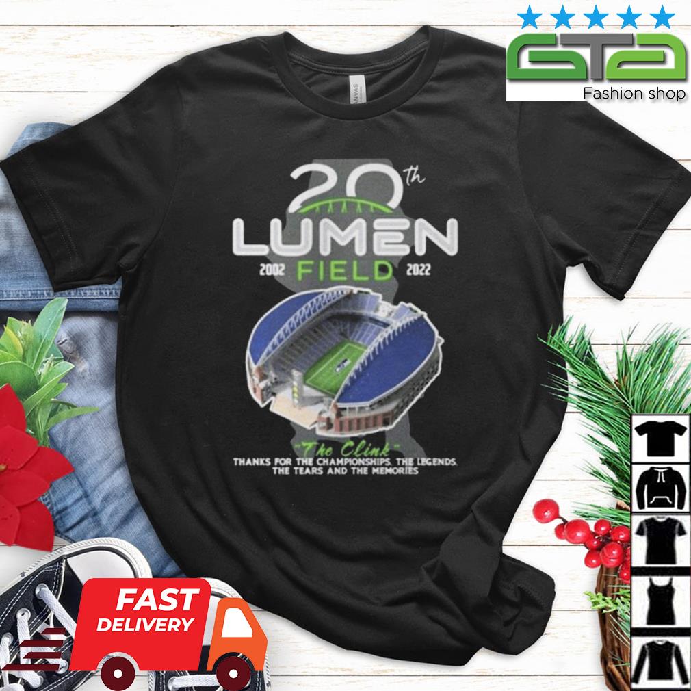 Seattle Seahawks 20th 2002-2022 Lumen Field The Clink Shirt