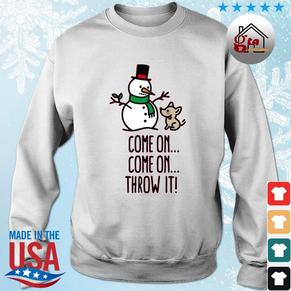 Snowman Dog Go Fetch Stick Of Snowman Dog Christmas 2022 Sweater