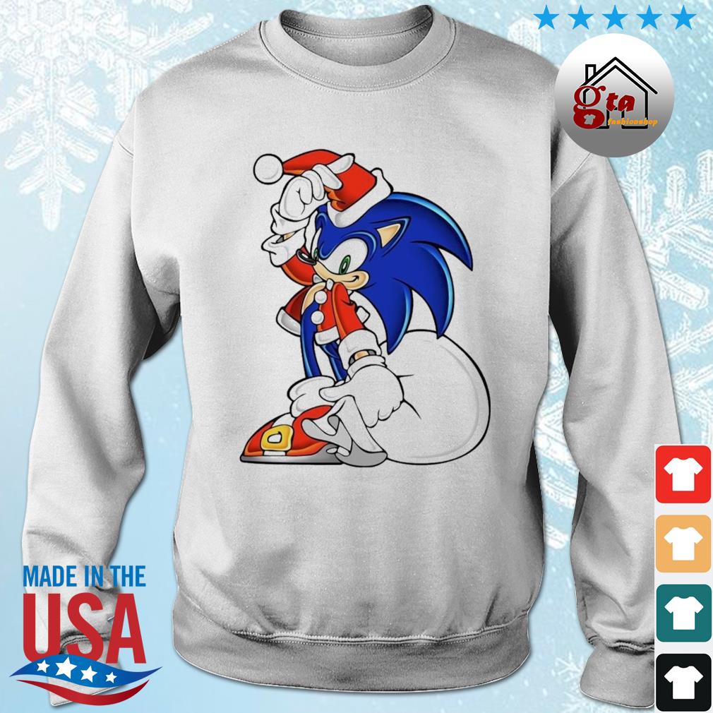 Sonic The Hedgehog In Santa Suit Christmas 2022 Sweater