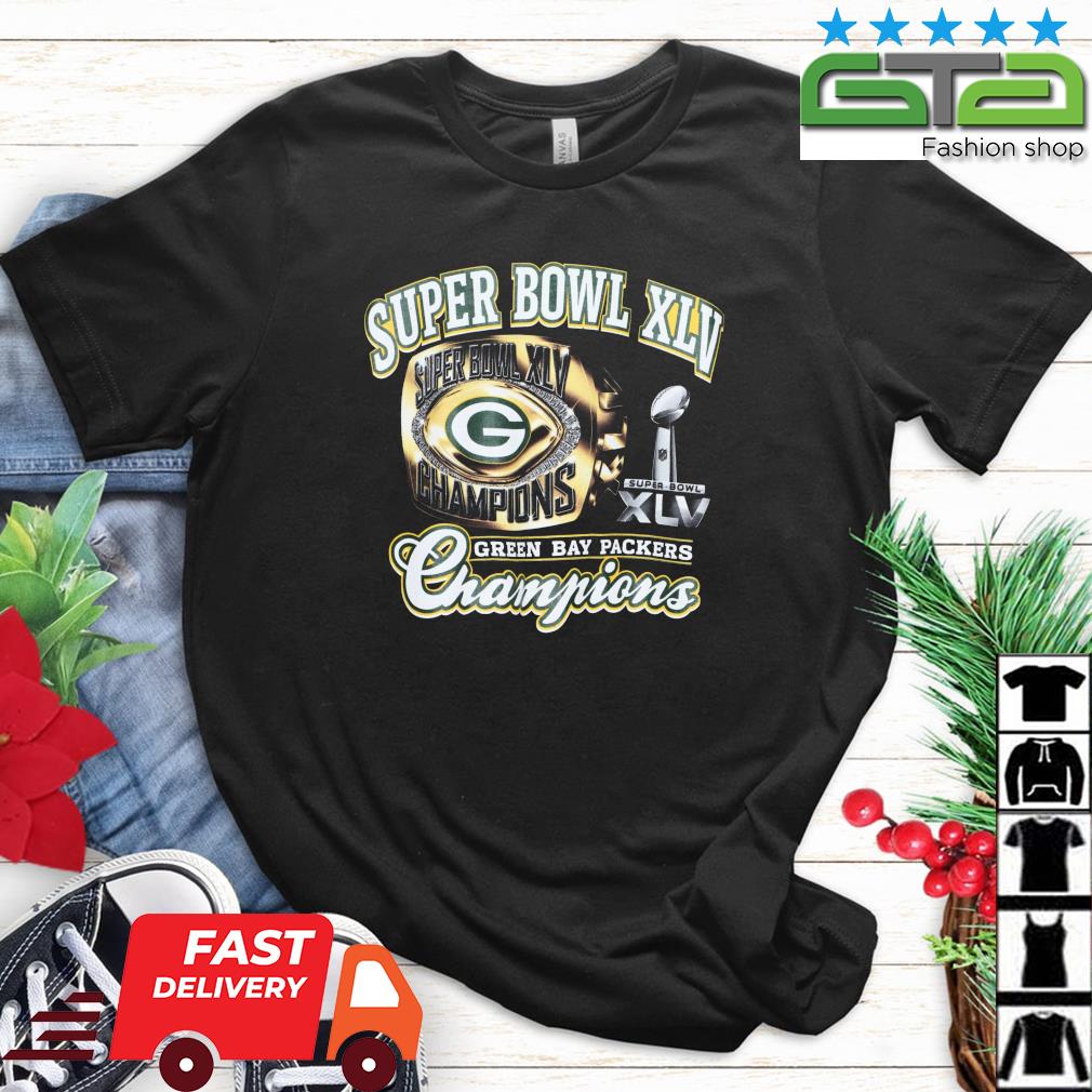 Super Bowl XLV Green Bay Packers Champions Vintage Shirt