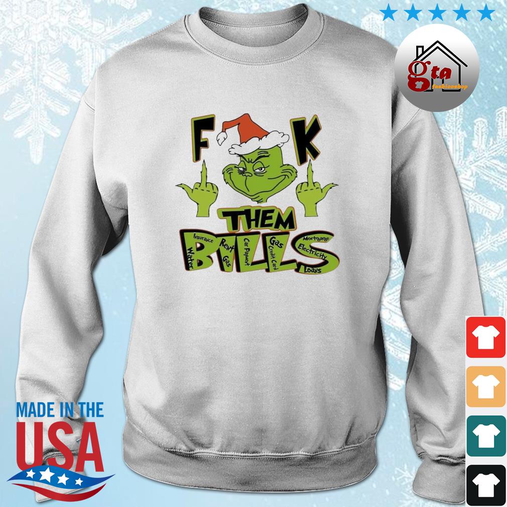 The Grinch Fuck Them Bills Christmas 2022 Sweater
