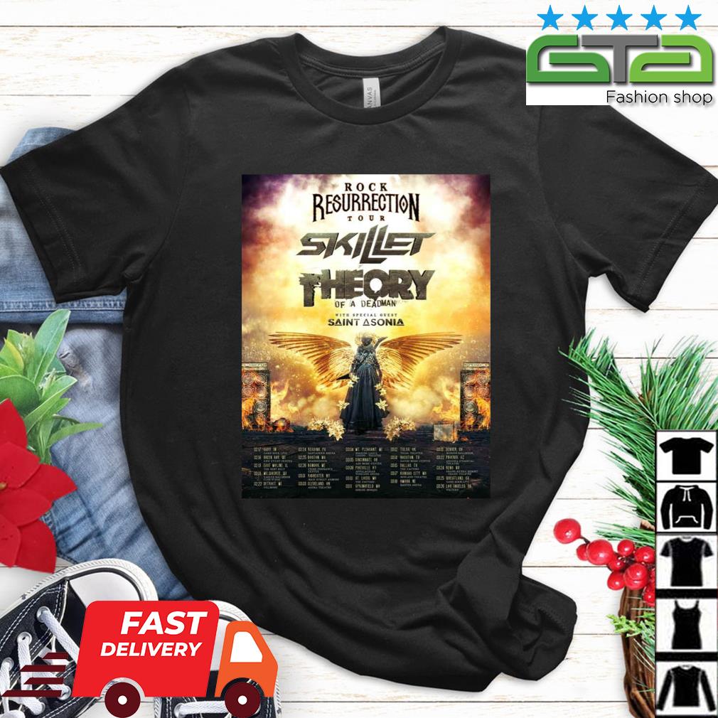 Theory Of A Deadman and Skillet Announce Rock Resurrection Tour Shirt