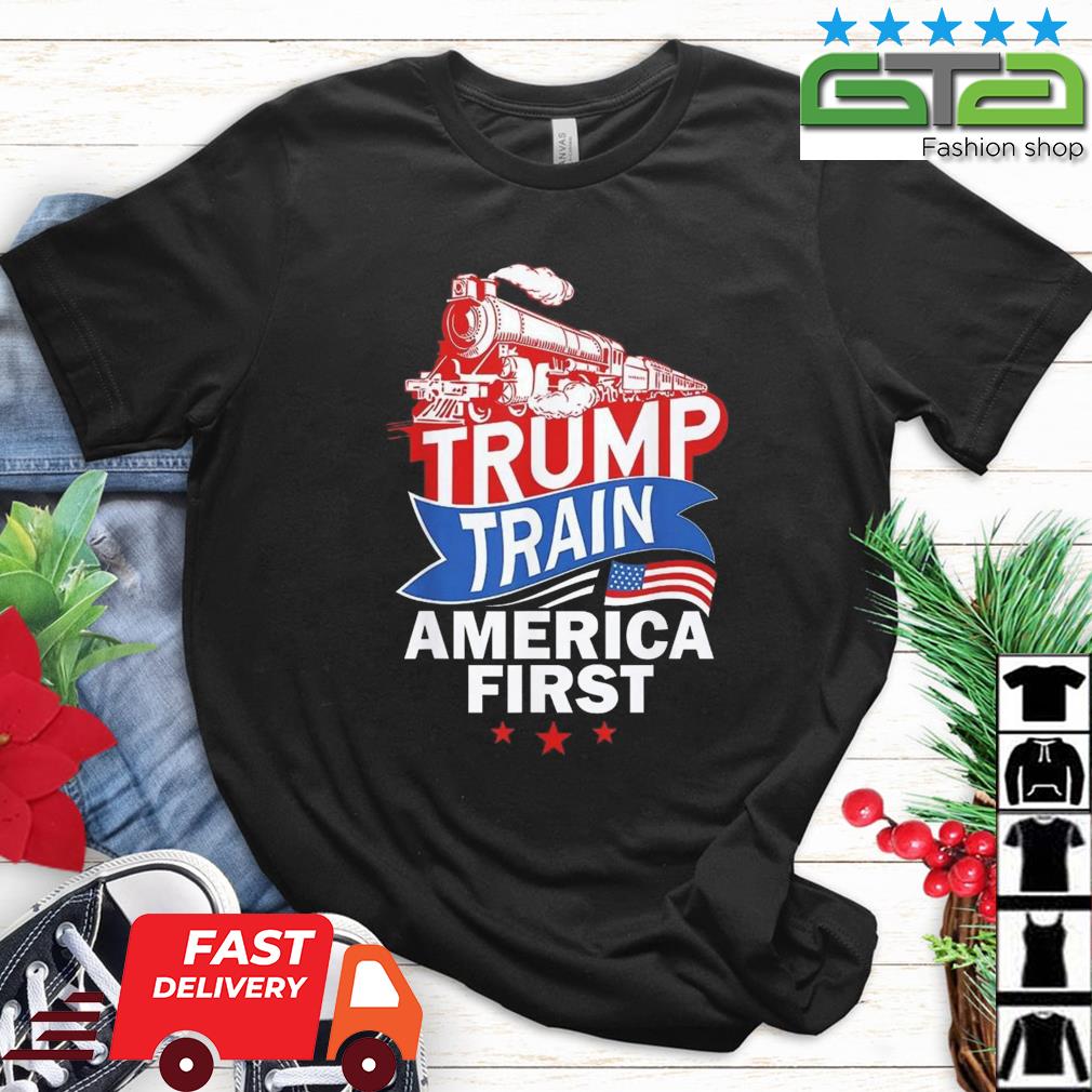 Trump Train America First American Flag Trump President Shirt