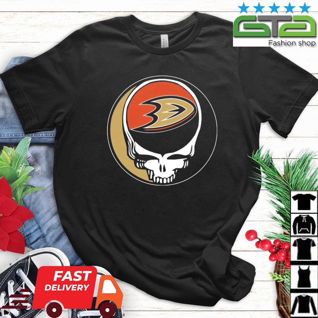 Anaheim Ducks Grateful Dead Steal Your Face Hockey NHL Shirt