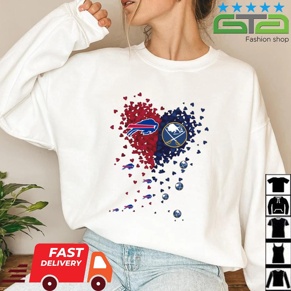 Buffalo Bills And Buffalo Sabres Hearts 2022 Men's Shirt