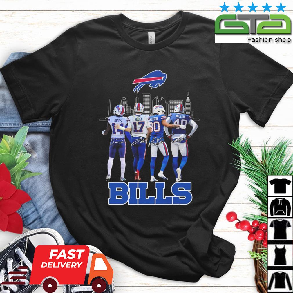 Buffalo Bills Skyline Diggs Allen Jackson And Miller Signatures Shirt