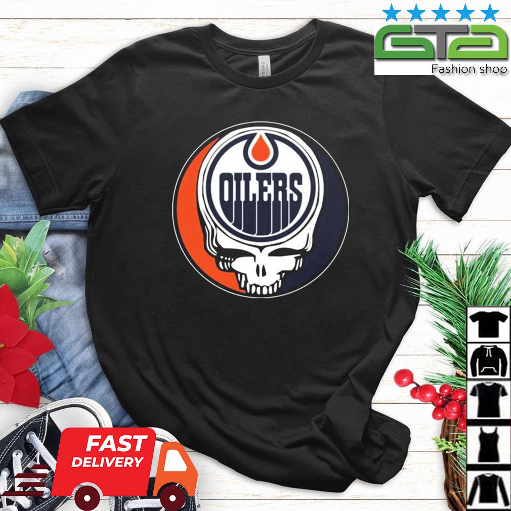 Edmonton Oilers Grateful Dead Steal Your Face Hockey NHL Shirt