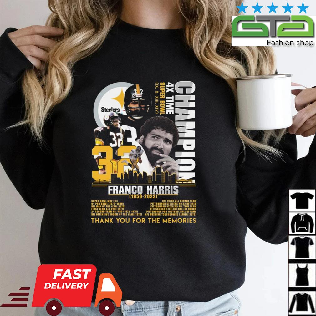 On Of The Steelers Legend Franco Harris 1950-2022 shirt, hoodie