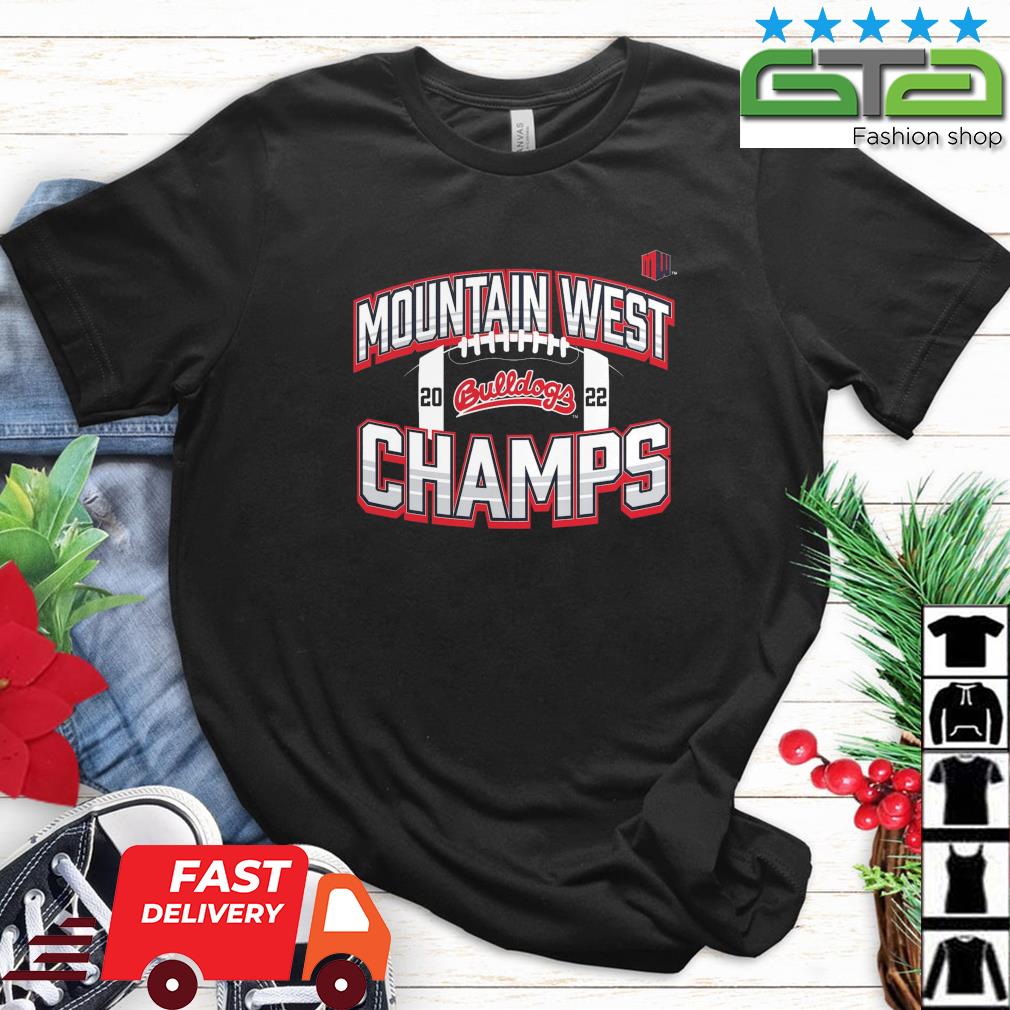 Fresno State Bulldogs 2022 Mountain West Football Conference Champions Icon Bold Shirt