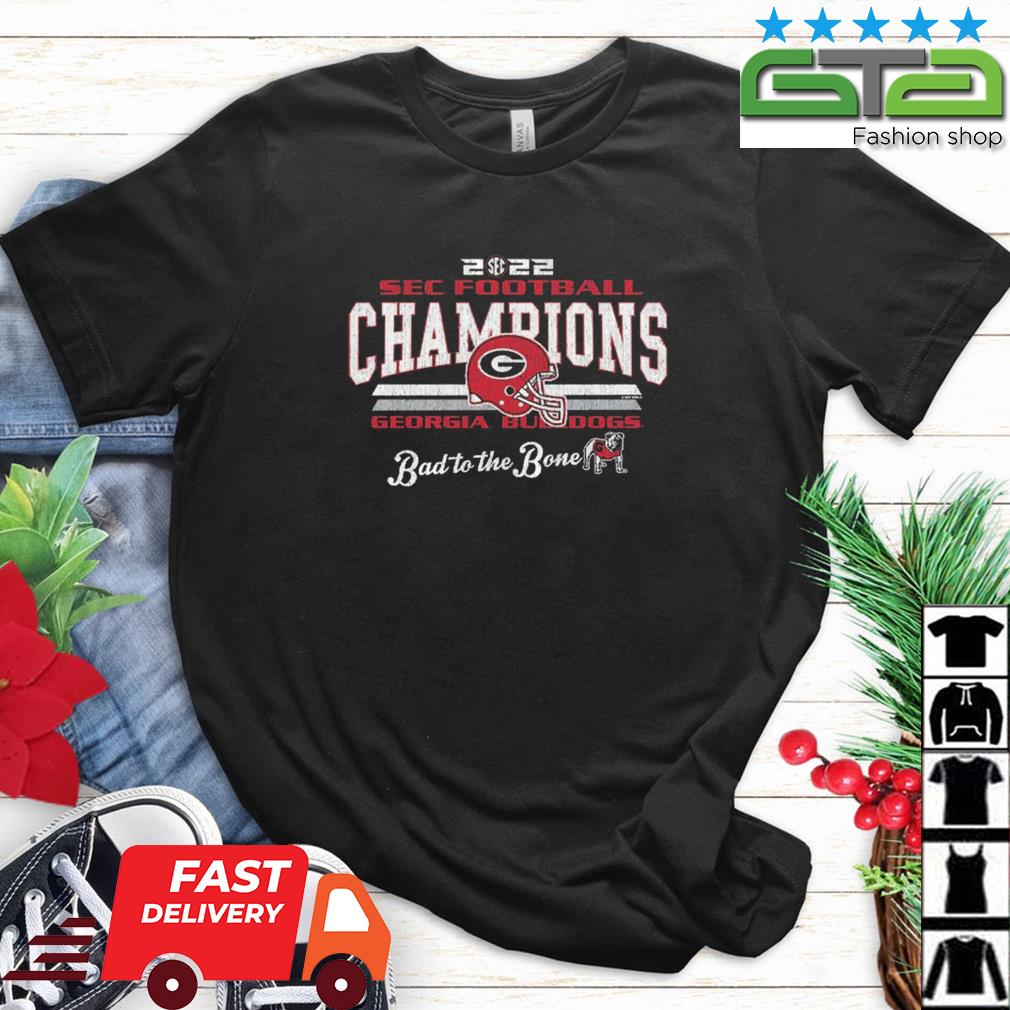 Georgia Bulldogs 2022 SEC Football Conference Champions Stripes T-Shirt