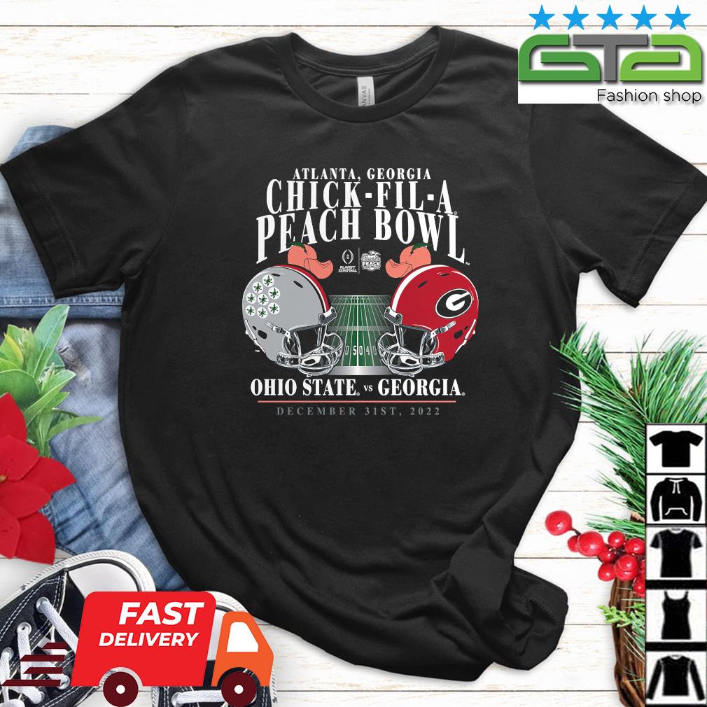 Georgia Bulldogs Vs. Ohio State Buckeyes College Football Playoff 2022 Peach Bowl Matchup Old School Shirt