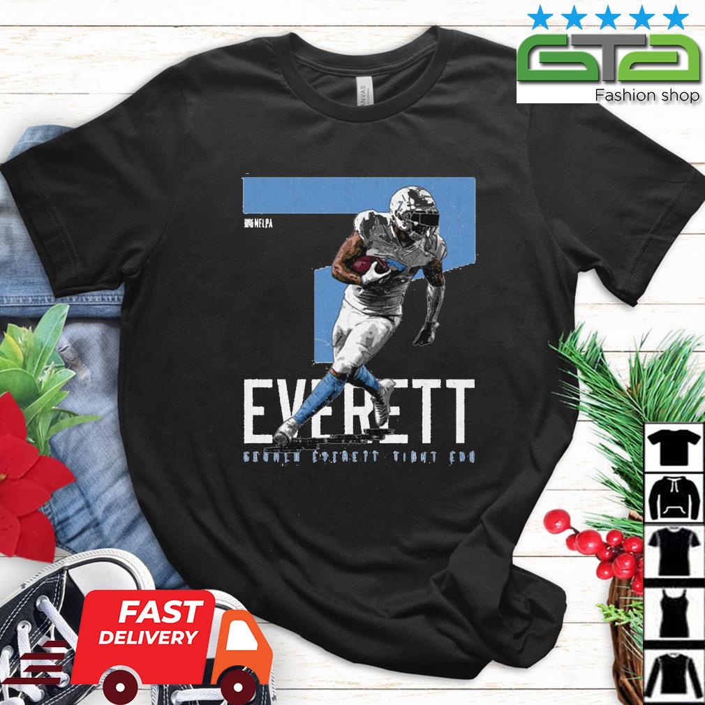 Gerald Everett Los Angeles C Bold Number Gehald Everett Tight End Shirt