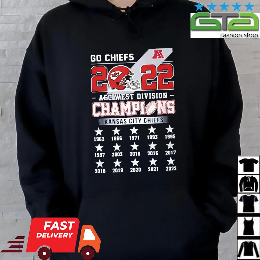 Kansas City Chiefs 2022 AFC West Division Champions 1962-2022 Shirt,  hoodie, sweater, long sleeve and tank top