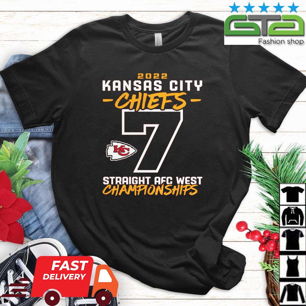 Kansas City Chiefs Kingdom 7 years in a row Straight AFC West Division  Championship shirt, hoodie, sweater, long sleeve and tank top