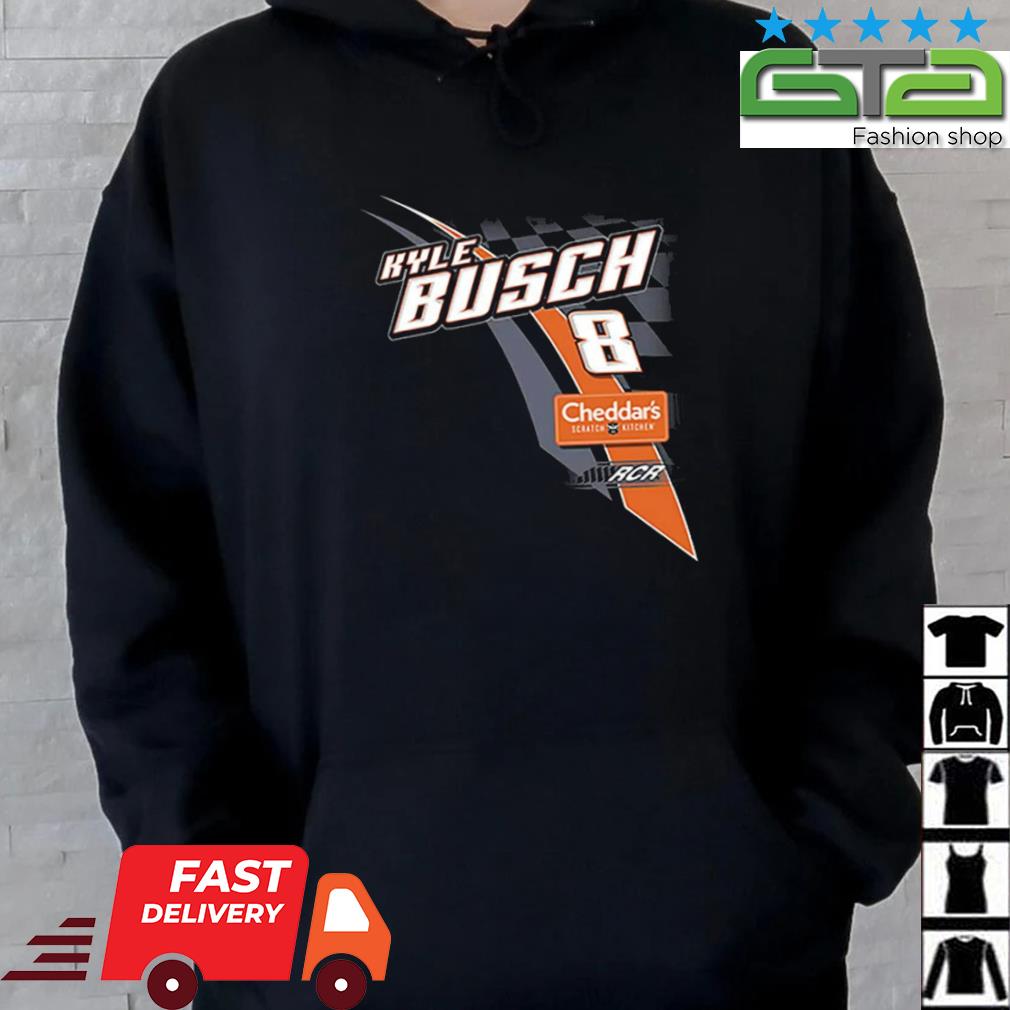 Kyle Busch Richard Childress Racing Team Collection Cheddar's Lifestyle Shirt Hoodie