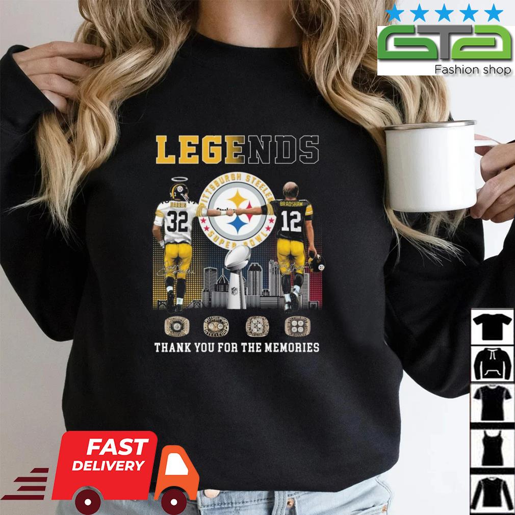 Pittsburgh Steelers Legends Thank You For The Memories Signatures shirt,  hoodie, sweater, long sleeve and tank top