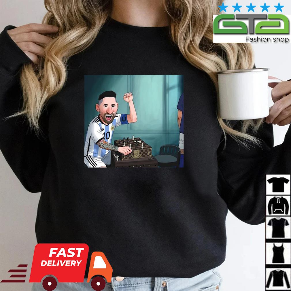 Leo Messi Win On The Chess LV Shirt, hoodie, sweater, long sleeve and tank  top