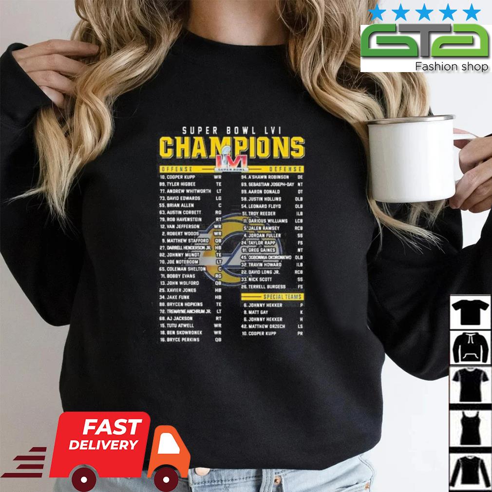 Mickey los angeles rams 2022 super bowl champions shirt, hoodie, sweater,  long sleeve and tank top