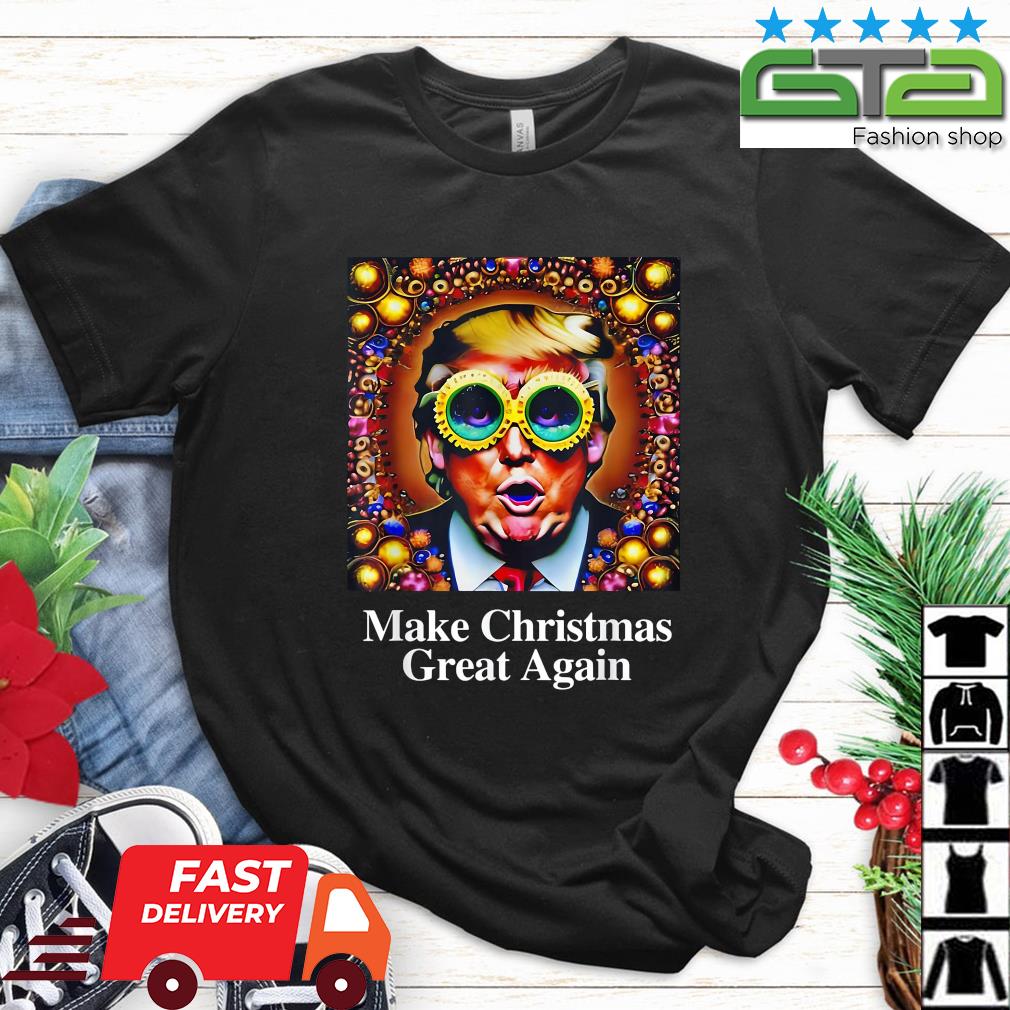 Make Christmas Great Again Trump Psychedelic Christmas Sweater