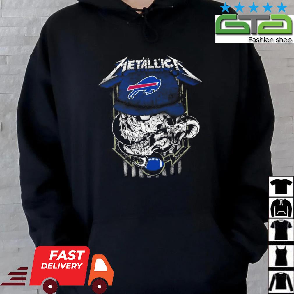 Skull metallica Buffalo Bills logo 2022 shirt, hoodie, sweater, long sleeve  and tank top